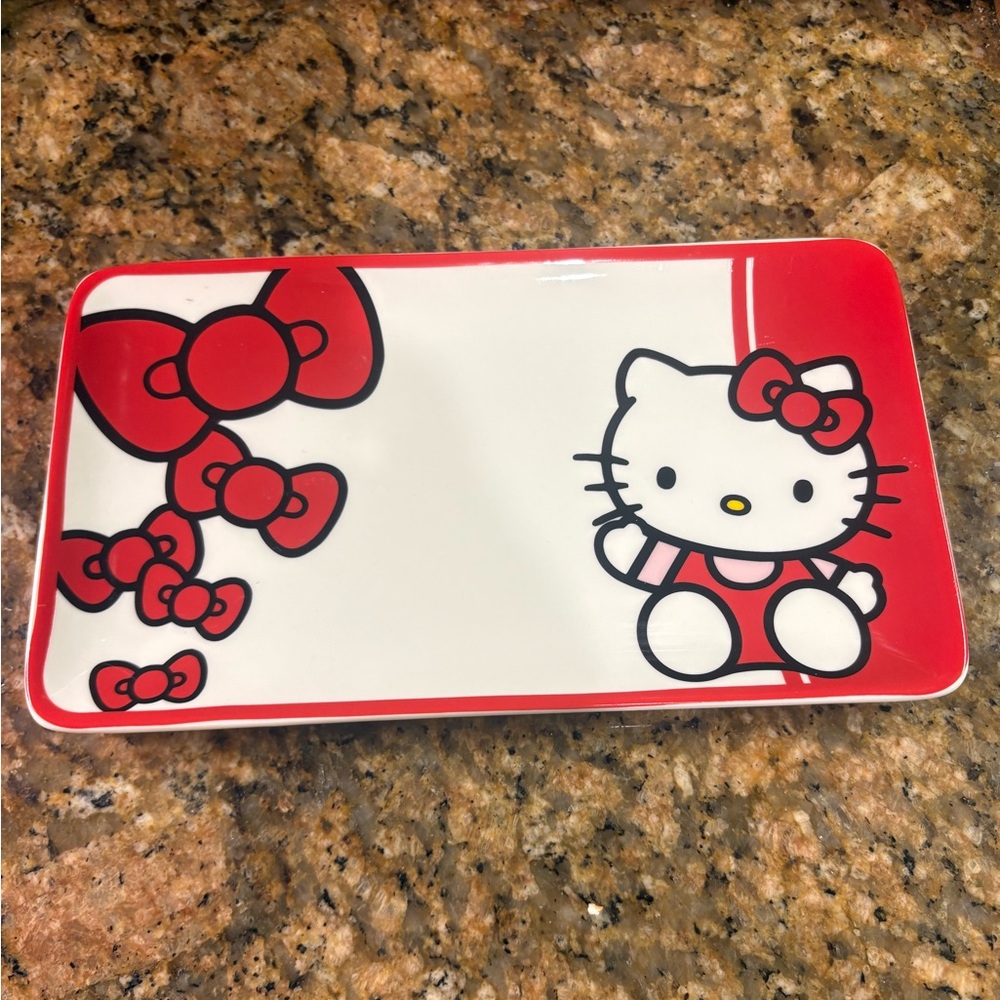 Sanrio Hello Kitty Red and White Bakeware Plate